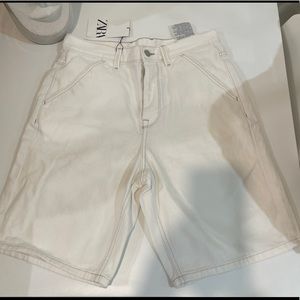 Zara White short jean men